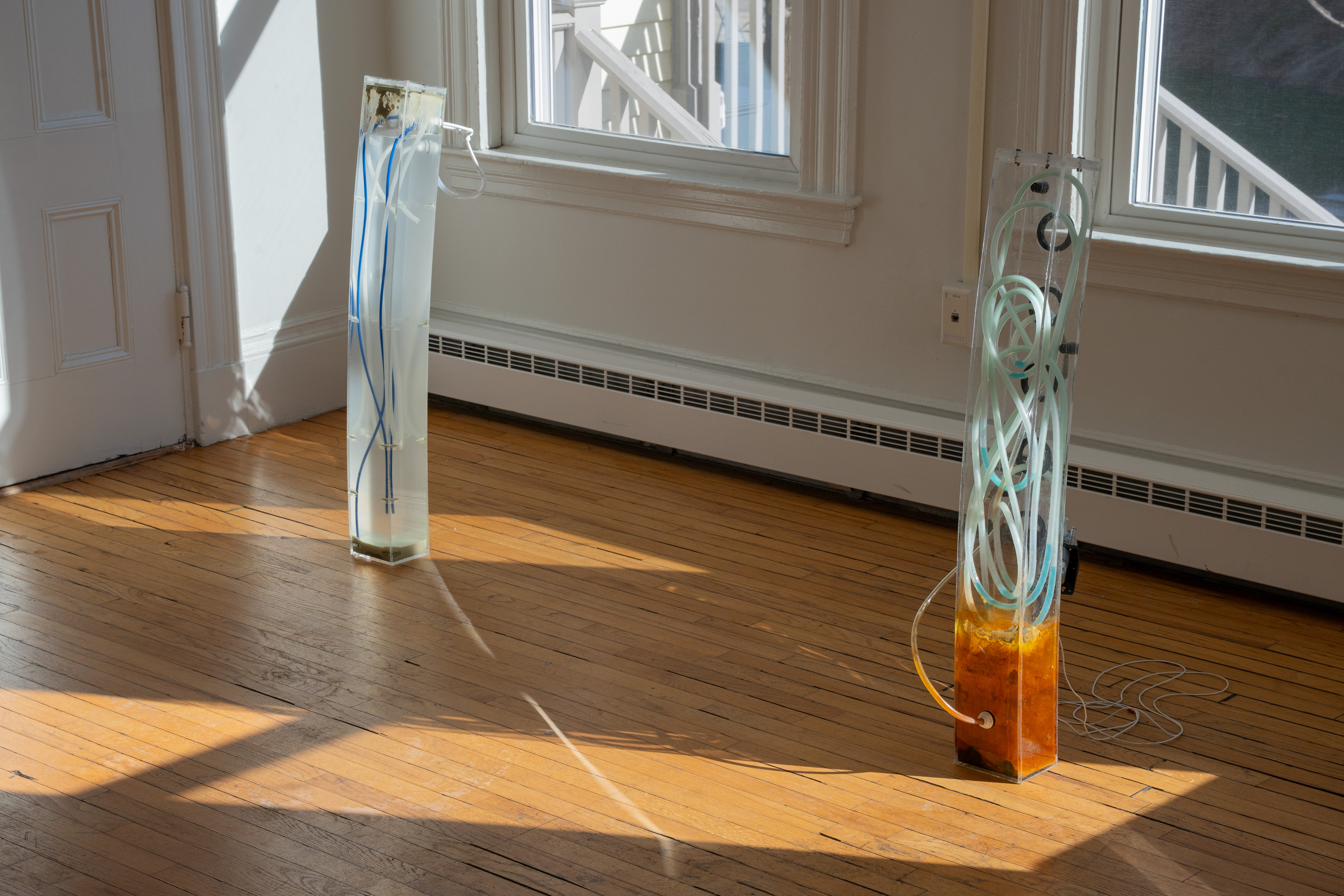 Photo of Plots, Grids, Models installation by Eric Rannestad. Kirkland Gallery, Harvard Graduate School of Design. Cambridge, MA. 2026